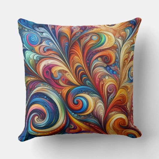 Multicolor Swirls クッション (裏面)