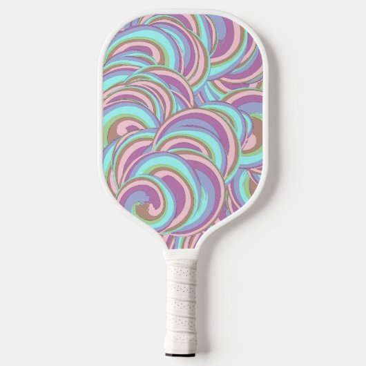 Multicolor Swirls Pattern ピックルボールラケット (裏面)