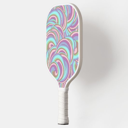 Multicolor Swirls Pattern ピックルボールラケット (左)