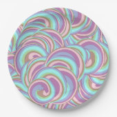 Multicolor Swirls Pattern ペーパープレート (正面)