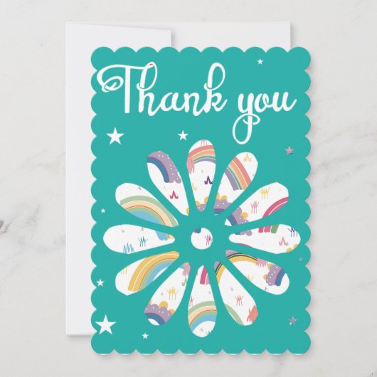 Multicolor Thank You Card 招待状 (正面)