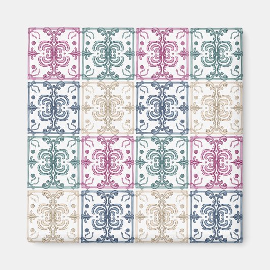 Multicolor Tiles マグネット (正面)