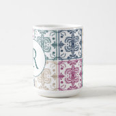 Multicolor Tiles w/ Initial  コーヒーマグカップ (中央)
