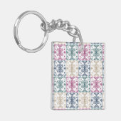 Multicolor Tiles w/ Initials キーホルダー (正面左)