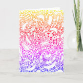 Multicolor Wavy Circles Square Abstract Drawing カード (正面)
