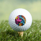 Multicolored Abstract Golf Ball ゴルフボール (インサイチュ 木)