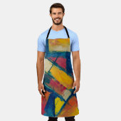Multicolored abstract painting エプロン (着用した状態)