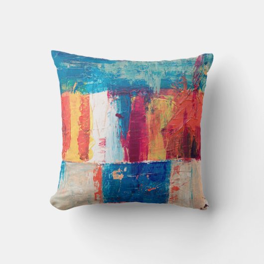 Multicolored abstract painting クッション (正面)