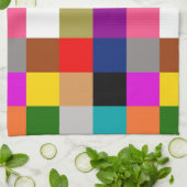 Multicolored Bold Color Blocks Design  キッチンタオル (折り畳み)
