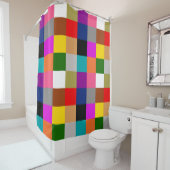 Multicolored Bold Color Blocks Design シャワーカーテン (インサイチュ)