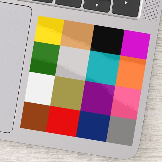 Multicolored Bold Color Blocks Design  シール