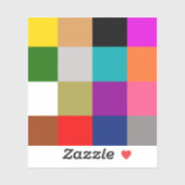Multicolored Bold Color Blocks Design  シール (シート)