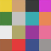 Multicolored Bold Color Blocks Design  シール (正面)