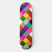 Multicolored Bold Color Blocks Design スケートボード (正面)