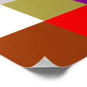 Multicolored Bold Color Blocks Design  ポスター (角)