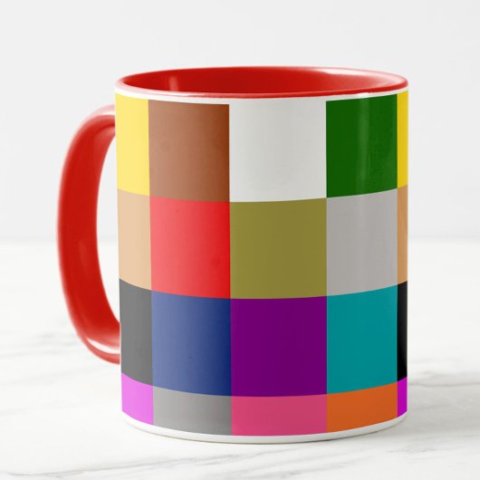 Multicolored Bold Color Blocks Design マグカップ