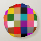 Multicolored Bold Color Blocks Design  ラウンドクッション (裏面)