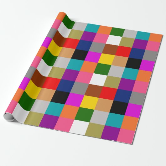 Multicolored Bold Color Blocks Design ラッピングペーパー (アンロールド)