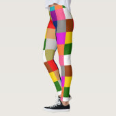 Multicolored Bold Color Blocks Design  レギンス (左)