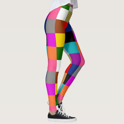 Multicolored Bold Color Blocks Design  レギンス