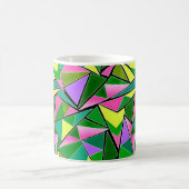 Multicolored bright neon geometric pattern コーヒーマグカップ (中央)
