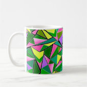 Multicolored bright neon geometric pattern コーヒーマグカップ (左)