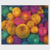 Multicolored concentric circles abstract texture ラッピングペーパー (フラット)