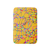 Multicolored Curvy Line Pattern バスマット (正面縦)