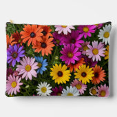 Multicolored Daisy Flowers Pouch アクセサリーポーチ (正面)
