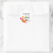 Multicolored Floral Craft Articles Handmade ラウンドシール (バッグ)