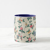 Multicolored flower pattern with navy trim, マグカップ (中央)