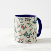 Multicolored flower pattern with navy trim, マグカップ (正面右)