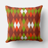 Multicolored geometric pattern rhombuses retro  クッション (裏面)