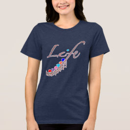 Multicolored Life is a Roller Coaster トライブレンドTシャツ