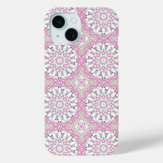 Multicolored ornament mandala kaleidoscope  iPhone 15ケース