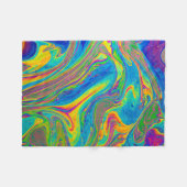 Multicolored painting フリースブランケット (正面(横))
