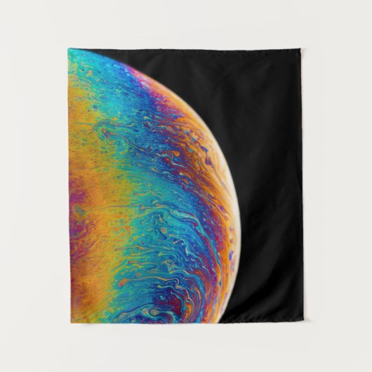 Multicolored planet fluid painting タペストリー (正面)