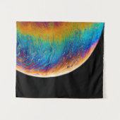 Multicolored planet fluid painting タペストリー (正面(横))