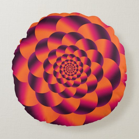 Multicolored psychedelic background, funky vortex ラウンドクッション (正面)