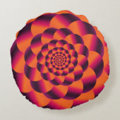 Multicolored psychedelic background, funky vortex ラウンドクッション (裏面)