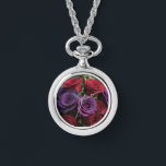 Multicolored Rose's Necklace Watch 腕時計<br><div class="desc">This necklace watch will make a great gift for yourself or someone you know!
An original ai generated floral photo.</div>