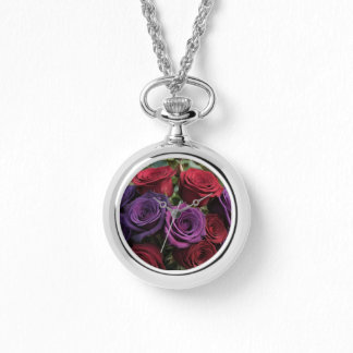 Multicolored Rose's Watch  Necklace 腕時計