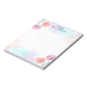 Multicolored Simple Floral Teacher Notepad ノートパッド (回転)
