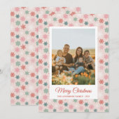 Multicolored snowflake pattern – winter christmas シーズンカード (正面/裏面)