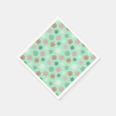 Multicolored snowflake pattern – winter christmas スタンダードカクテルナプキン (角)