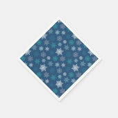 Multicolored snowflake pattern – winter christmas スタンダードカクテルナプキン (角)