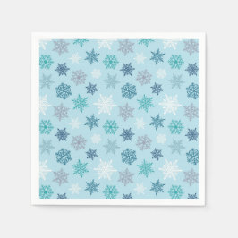 Multicolored snowflake pattern – winter christmas スタンダードカクテルナプキン