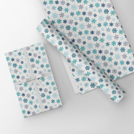 Multicolored snowflake pattern – winter christmas ラッピングペーパー