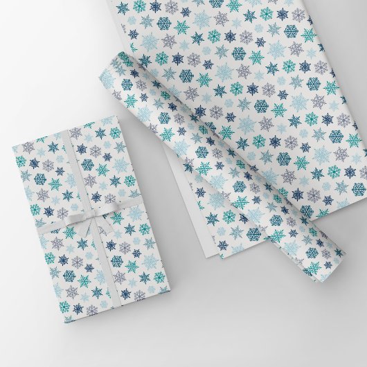Multicolored snowflake pattern – winter christmas ラッピングペーパー