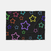 Multicolored Starry Night フリースブランケット (正面(横))